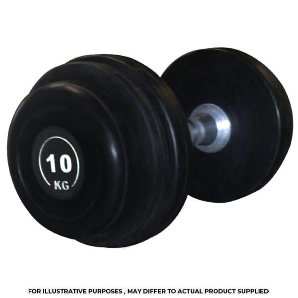multi plate rubber dumbbell by Fitness Warehouse
