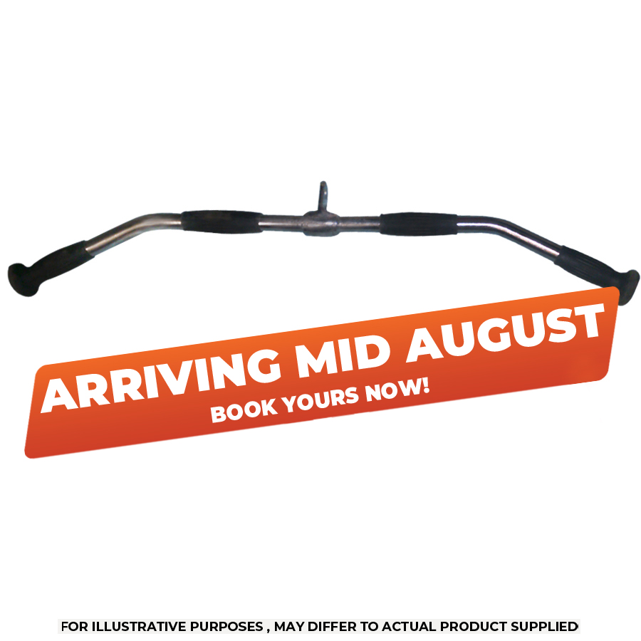 36" Chrome Lat bar with Ergo Grips Revolving Fitness Warehouse